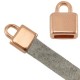 DQ metal end cap square Ø 5.2x2.2mm Rosegold